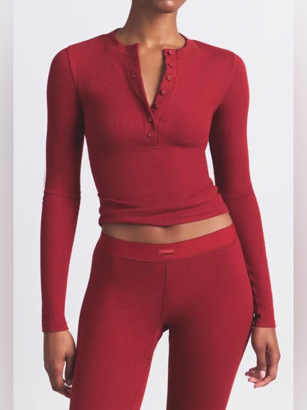 SKIMS Cotton Rib Henley M
